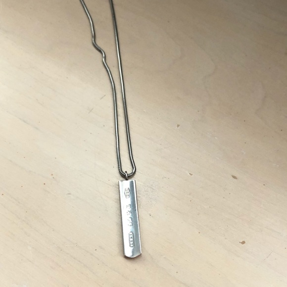Tiffany & co silver 1837 bar pendent neckl… - Picture 2 of 5